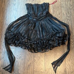 Vintage 2003 Betsy Johnson Dress Black Size 4 - fits closer to a size 2